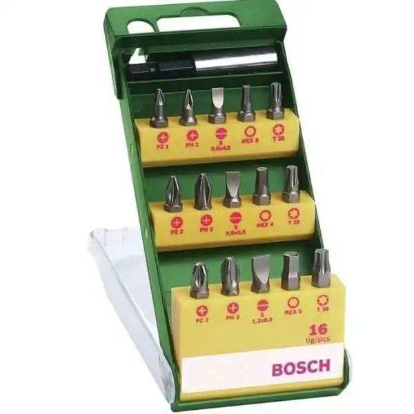 COFFRET D’EMBOUTS POUR VISSEUSE16 PIECES BOSCH