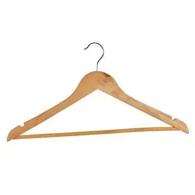 SET DE 3 CINTRES EN BOIS NATUREL (3,5 x 23,5 x 45 CM) KIPIT KIPIT - 1