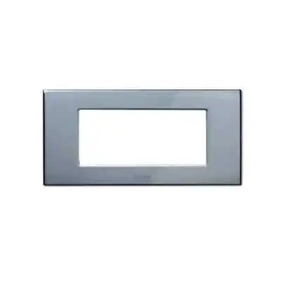 PLAQUE DUPLEX 45 RECTANGULAIRE GRIS 4 MODULES SOMEF SOMEF - 1