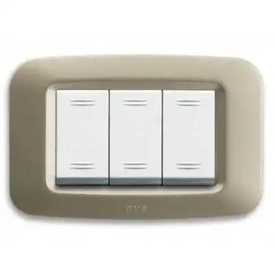 PLAQUE YES 45 RECTANGULAIRE CHAMPAGNE 3 MODULES SOMEF SOMEF - 1