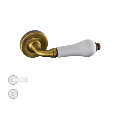 POIGNEE DE PORTE ROSACE BAHAR TROU DE CLE BRONZE DOGANLAR DOGANLAR - 2