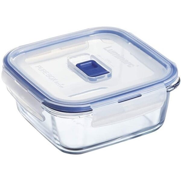BOÎTE DE CONSERVATION CARRÉ EN VERRE 76 CL AVEC COUVERCLE LUMINARC