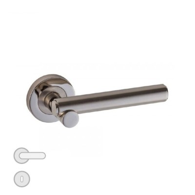 POIGNEE DE PORTE ROSACE DORUK TROU DE CLE SATINE-CHROME DOGANLAR DOGANLAR - 1