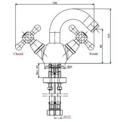 MÉLANGEUR DE LAVE-MAINS TABARKA SOPAL SOPAL - 2