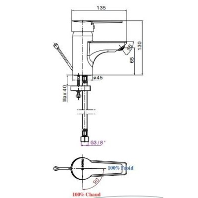 MITIGEUR LAVABO DOUZ SOPAL SOPAL - 2