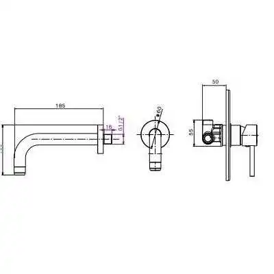 MITIGEUR DE LAVABO ENCASTRÉ BIZERTE SOPAL SOPAL - 3
