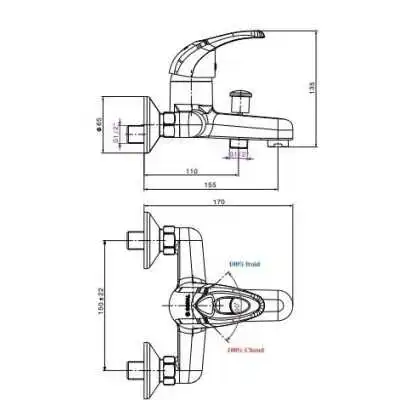MITIGEUR BAIN-DOUCHE DJERBA SOPAL SOPAL - 2 MITIGEUR BAIN-DOUCHE DJERBA SOPAL SOPAL - 2