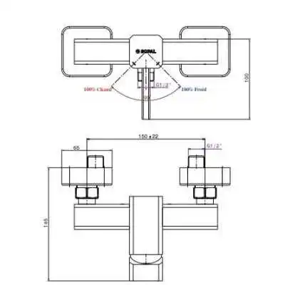 MITIGEUR DE DOUCHE CENTRÉ ZARZIS SOPAL SOPAL - 2