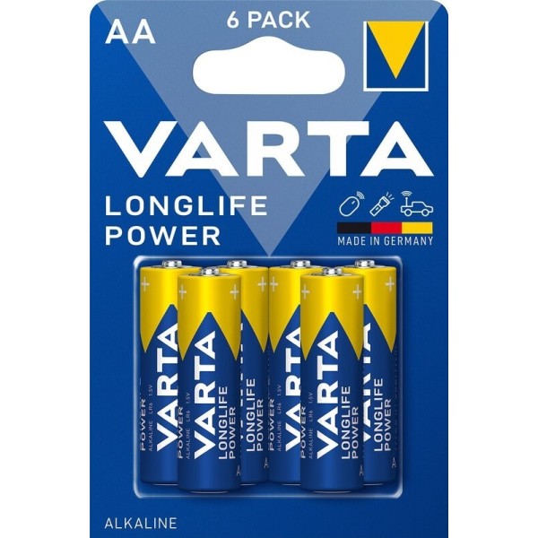 PACK DE 6 PILES LONGLIFE POWER LR6 VARTA