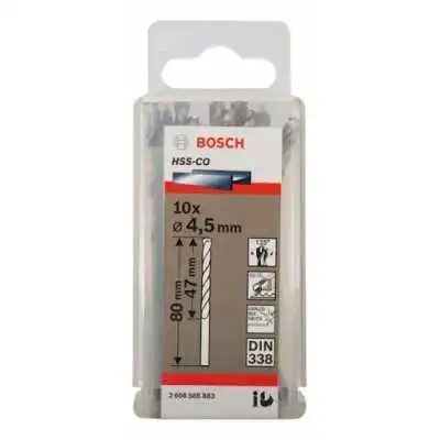 LOT DE 10 FORET MÉTAL 4.5MM HSS-CO BOSCH BOSCH - 1