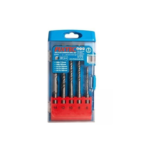 JEU DE 5  FORET BÉTON Ø6-14 MM SDS+ FIXTEC