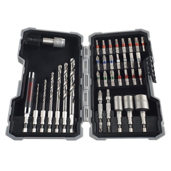 COFFRET DE 35 PIÈCES EMBOUTS DE VISSAGE+ MECHE À BOIS BOSCH