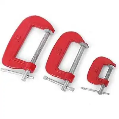 SET DE 3 SERRE JOINTS G 1-2-3" ROUGE - 1