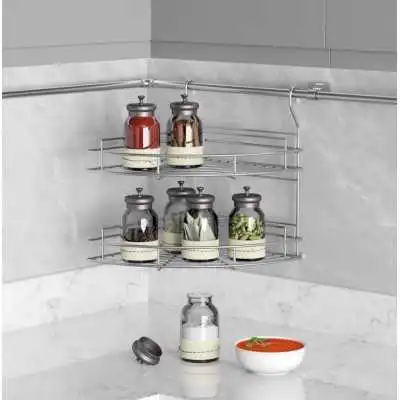 ÉTAGÈRE D'ANGLE À DEUX NIVEAUX S-4009-C STARAX STARAX - 1