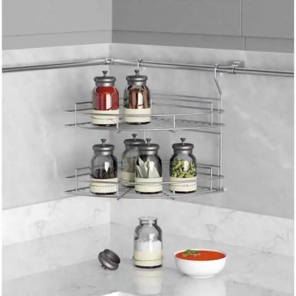 ÉTAGÈRE D'ANGLE À DEUX NIVEAUX S-4009-C STARAX