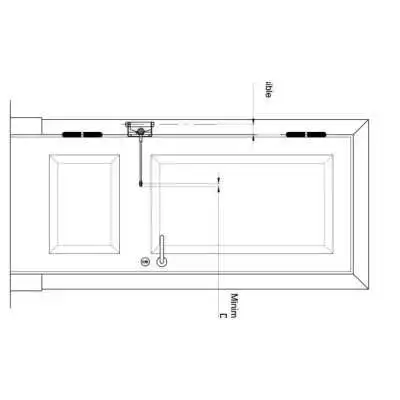 FERME PORTE À RESSORT AVEC BRAS CENTRAL PLIABLE 100MM IBFM IBFM - 3