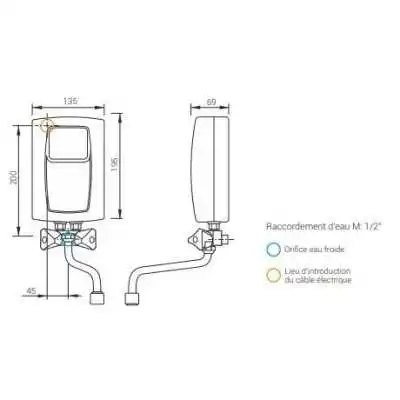 CHAUFFE EAU ÉLECTRIQUE INSTANTANÉ 3.5KW KOSPEL KOSPEL - 5