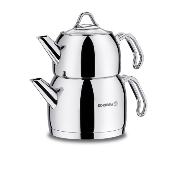 ENSEMBLE DE THÉIÈRE EN INOX 18/10 KORKMAZ