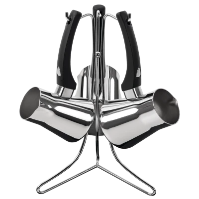 SÉRIE DE 3 POT DE CAFÉ TURC ( ZAZOUA) EN INOX 18/10 TEM TEM - 1