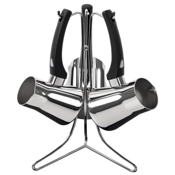 SÉRIE DE 3 POT DE CAFÉ TURC ( ZAZOUA) EN INOX 18/10 TEM