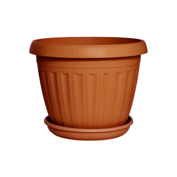 BAC À PLANTE 40CM AVEC PLATEAU MARRON SOTUFAB PLAST