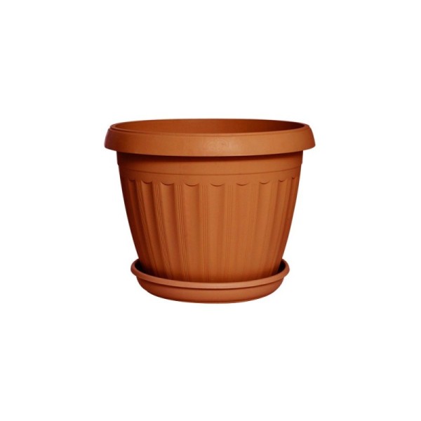 BAC À PLANTE 30CM AVEC PLATEAU MARRON SOTUFAB PLAST