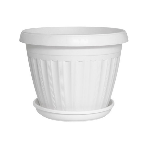 BAC À PLANTE 45CM  AVEC PLATEAU BLANC SOTUFAB PLAST