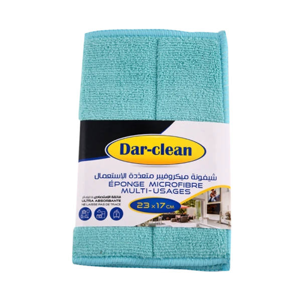 LAVETTE EN MICROFIBRE MULTI USAGE 23*17CM DAR CLEAN