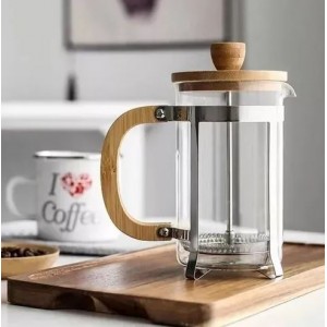 CAFETIÈRE À PRESSION MANCHE EN BOIS 0.6L YITIAN  - 2