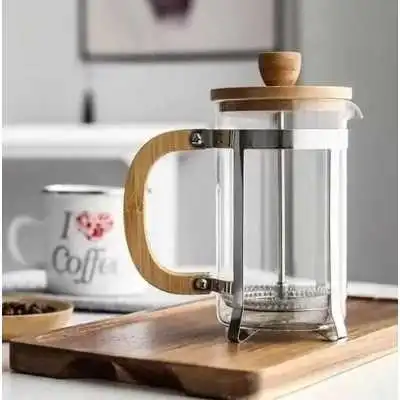 CAFETIÈRE À PRESSION MANCHE EN BOIS 0.6L YITIAN  - 2