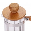 CAFETIÈRE À PRESSION MANCHE EN BOIS 0.6L YITIAN  - 4