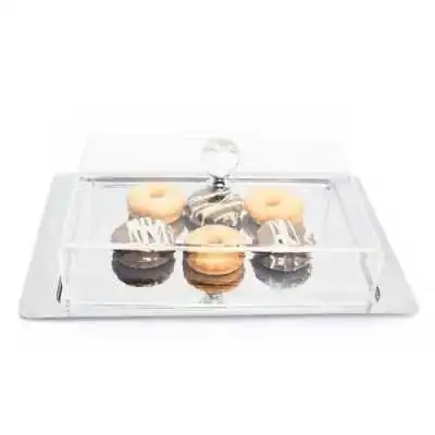 PLATEAU RECTANGULAIRE EN INOX 18/10 28*16CM AVEC CLOCHE MAMINOX MAMINOX - 1