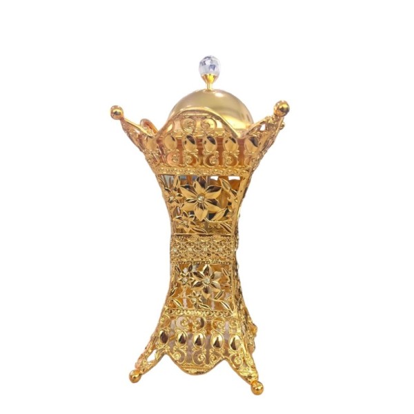 ENCENSOIR EN METAL DORÉ DÉCORÉ AVEC DES DIAMANTS