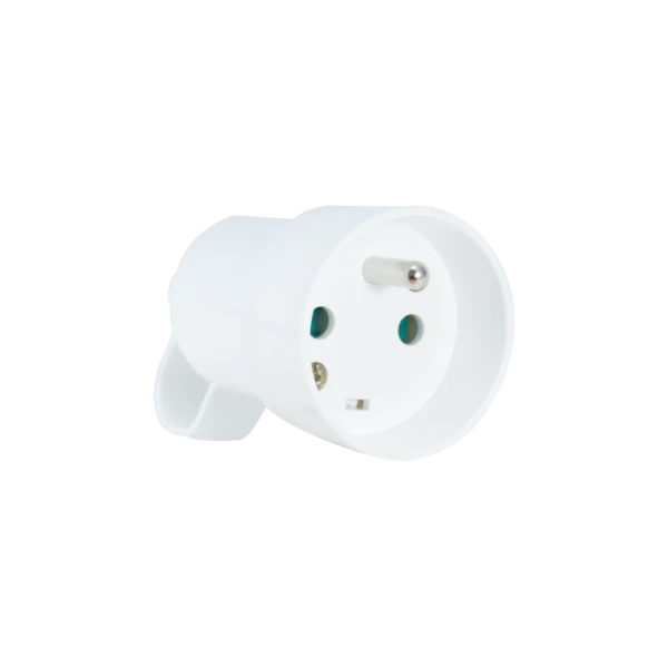 FICHE FEMELLE 2 POLES+TERRE 16A AVEC ANNEAU AVEC OBTURATEUR SIMEF