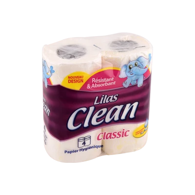 LOT DE 4 ROULEAUX PAPIER HYGIÉNIQUE CLASSIC LILAS LILAS - 1