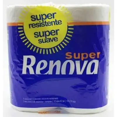 LOT DE 4 ROULEAUX PAPIER HYGIÉNIQUE RENOVA SUPER RENOVA - 2 LOT DE 4 ROULEAUX PAPIER HYGIÉNIQUE RENOVA SUPER RENOVA - 2