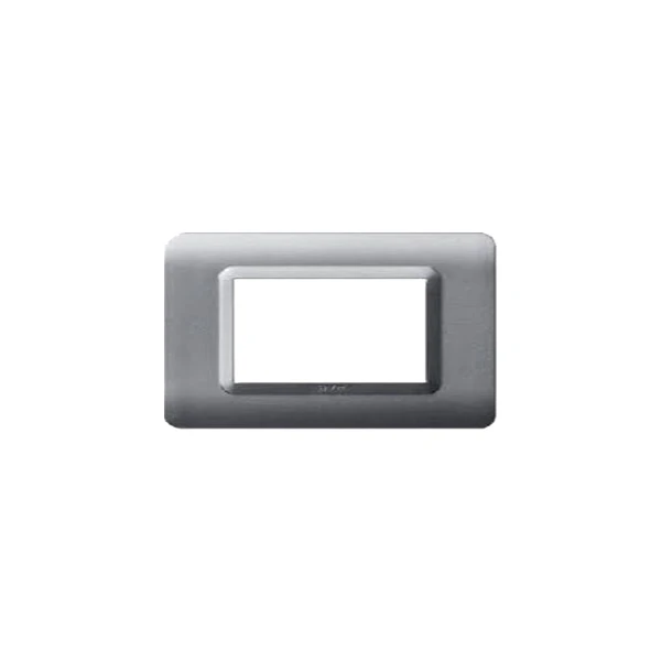 PLAQUE TECHNOPOLYMERE 44 RECTANGULAIRE ARGENT OPAQUE 4 MODULES SOMEF