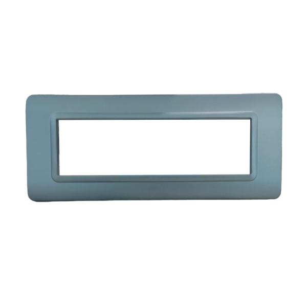 PLAQUE TECHNOPOLYMERE 44 RECTANGULAIRE ARGENT OPAQUE 7 MODULES SOMEF