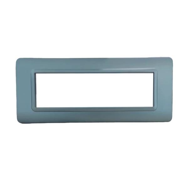 PLAQUE TECHNOPOLYMERE 44 RECTANGULAIRE ARGENT OPAQUE 7 MODULES SOMEF