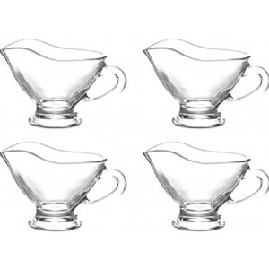 LOT DE 4 MINI SAUCIÈRE EN VERRE TRANSPARENT 50ML COK  - 1