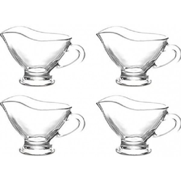 LOT DE 4 MINI SAUCIÈRE EN VERRE TRANSPARENT 50ML COK  - 1