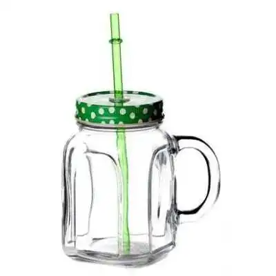 CHOPE AVEC COUVERCLE ET PAILLE VERT 450 ML PASABAHCE pasabahce - 1