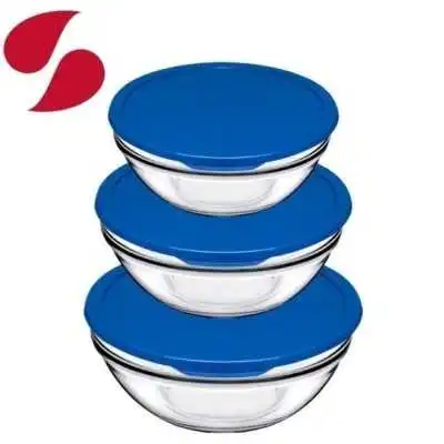 LOT DE 3 BOÎTES DE CONSERVATION EN VERRE PASABAHCE pasabahce - 2