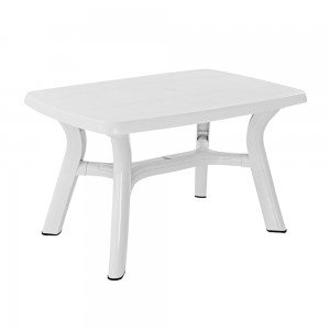 TABLE RECTANGULAIRE EN PLASTIQUE YASMINEJ 140*85CM BLANC SOTUFAB PLAST SOTUFAB PLAST - 1