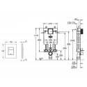 BÂTI SUPPORT UNISET AVEC PLAQUE CARRÉE CHROMÉE GROHE  - 3