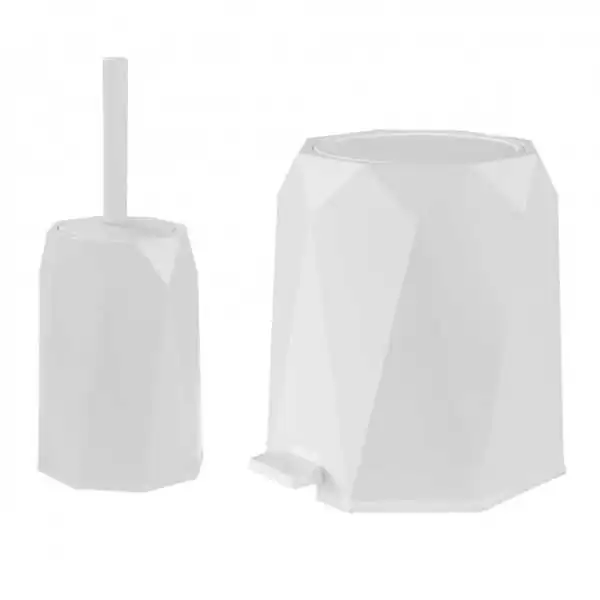 ENSEMBLE DIAMANT POUBELLE 5L ET BROSSE WC SOTUFAB PLAST