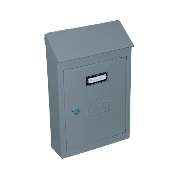 BOÎTE AUX LETTRES EN MÉTAL AVEC DEUX CLÉ 30*20*6CM GRIS
