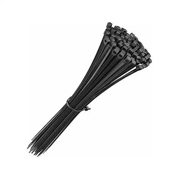 LOT DE 100 COLLIERS DE SERRAGE 300*4MM NOIR