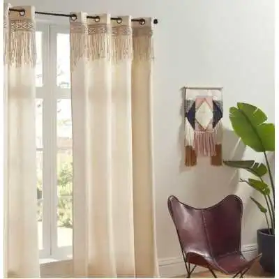 RIDEAU "RITUALITY" EN MACRAMÉ 140X260CM ATMOSPHERA ATMOSPHERA - 1