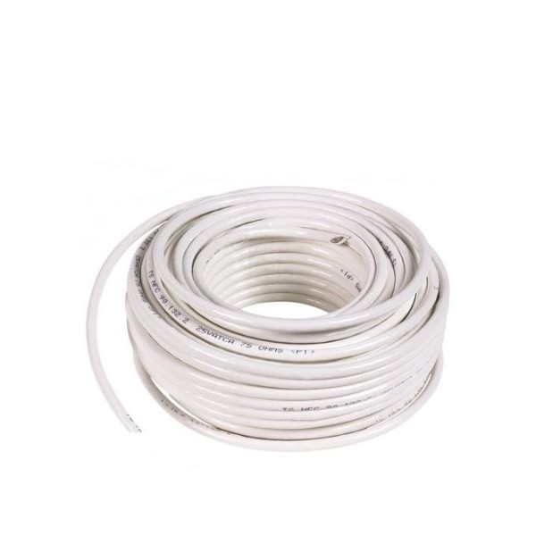 CABLE COAXIAL TV BLANC 1M SUPER CABLES